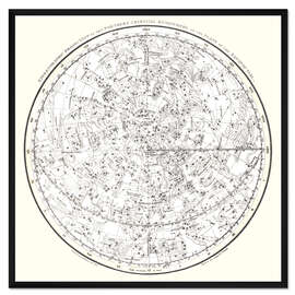 Gerahmter Kunstdruck Nördliche himmlische Hemisphäre
