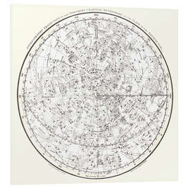 Foam board print Northern celestial hemisphere