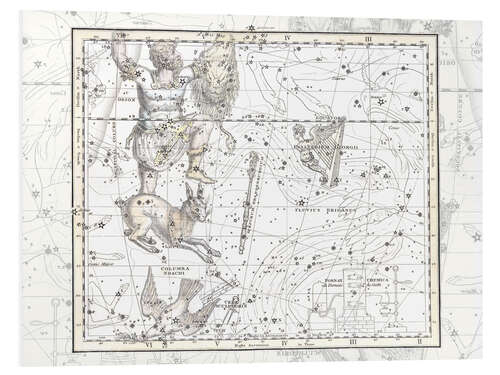 Tableau en PVC Constellations d'Éridan, d'Orion et du Lièvre, planche 24