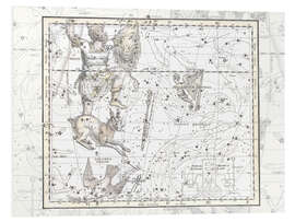 Foam board print Constellations of Eridanus, Orion, Lepus, Plate 24