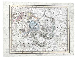 Foam board print Constellations of the Ursa Minor, Cassiopeia, Platte 2