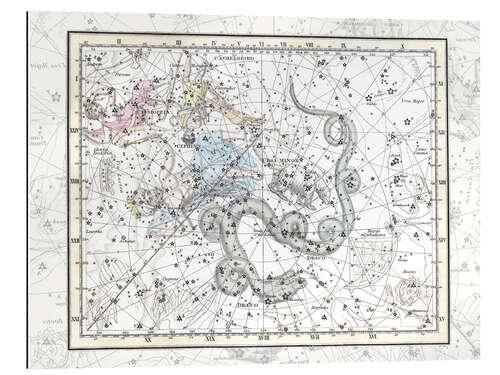 Cuadro de plexi-alu Constelaciones de Ursa Minor y Cassiopeia, plato 2