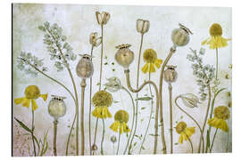 Magnettafel Mohn und Helenium