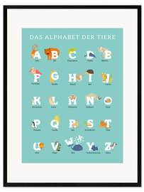 Framed art print Animal Alphabet (german)