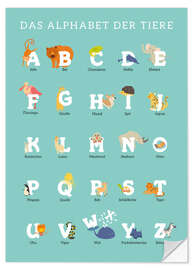 Wall sticker Animal Alphabet (german)