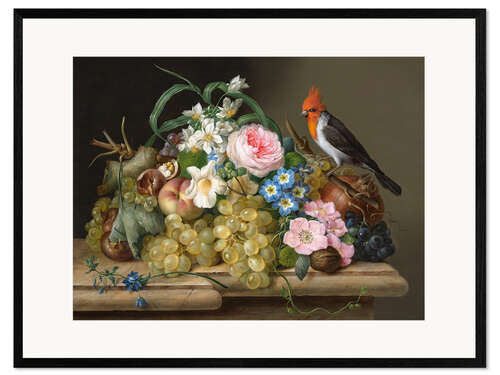Plakat artystyczny premium w ramie Two floral still lifes