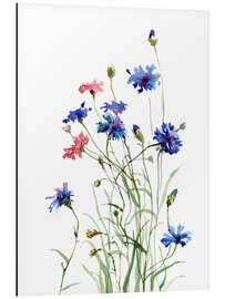 Magnettafel Kornblumen Aquarell