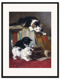 Gerahmter Kunstdruck Die Echse beobachten