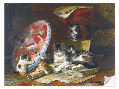 Selvklebende plakat Kittens At Play