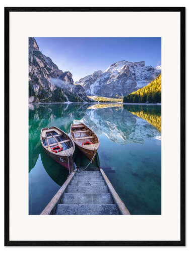 Framed art print Braies South Tyrol I