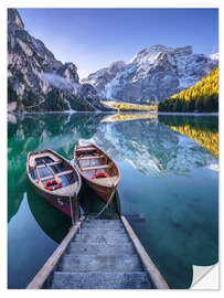 Selvklebende plakat Braies South Tyrol I