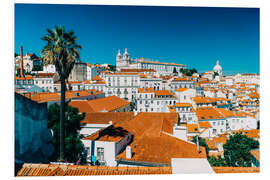 Stampa su PVC Panoramic View Of Lisbon Skyline