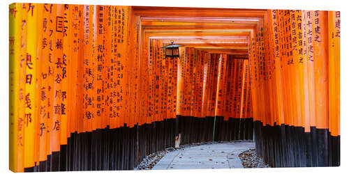 Leinwandbild Torii-Tore an Fushimi Inari-Schrein, Kyoto