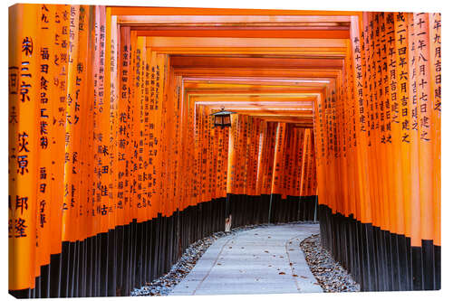 Quadro em tela Torii gates at Fushimi Inari temple, Kyoto