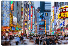 Lerretsbilde Godzilla road in Shinjuku at night, Tokyo