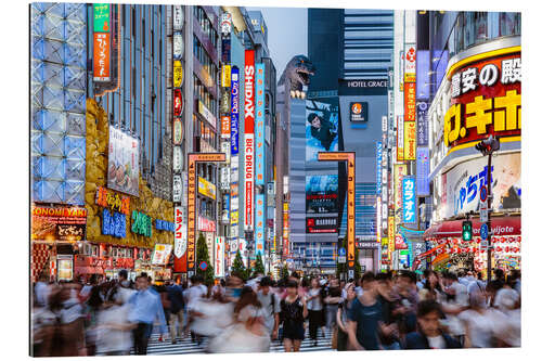 Gallery print Godzilla road in Shinjuku at night, Tokyo