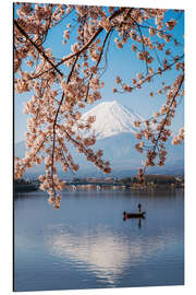 Magnettafel Mt. Fuji im Frühjahr mit Kirschbäumen