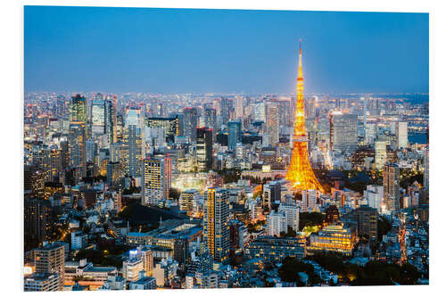 PVC print Tokyo tower and skyline at night