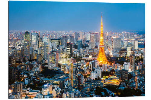 Gallery Print Tokyo Tower und Skyline in der Nacht