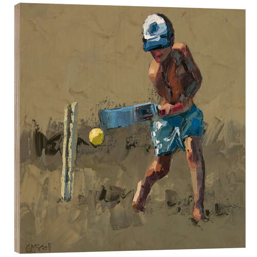 Wood print Beach Cricket 1