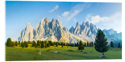 Akrylglastavla Gruppo de Odle in south Tirol