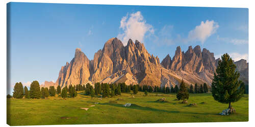 Canvas print Gruppo de Odle in south Tirol