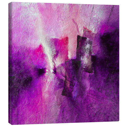 Canvas print abstract composition with magenta