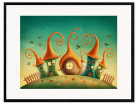 Plakat artystyczny premium w ramie Fairy houses