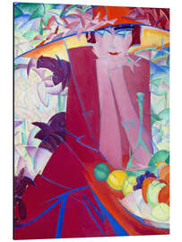 Magnettafel Dame mit großem Hut