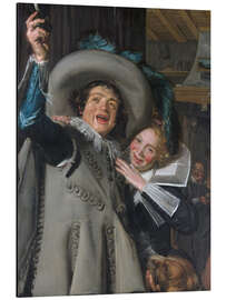 Magnettafel Junger Mann und Frau in einem Gasthaus