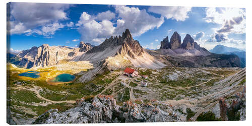 Obraz na płótnie Panorama of Refuge Antonio Locatelli, South Tyrol