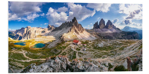 PVC print Panorama of Refuge Antonio Locatelli, South Tyrol