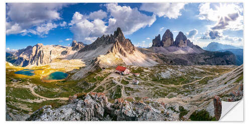 Wall sticker Panorama of Refuge Antonio Locatelli, South Tyrol