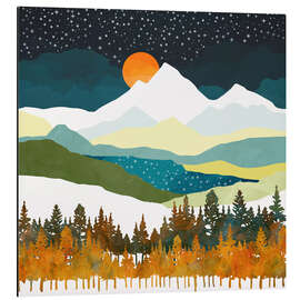 Magnettafel Winterliche Nacht 