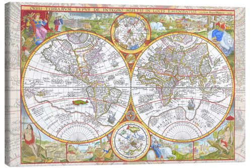 Canvas print Orbis Terrarum type, 1644