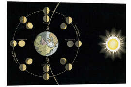 Foam board print Origin of the moon phases