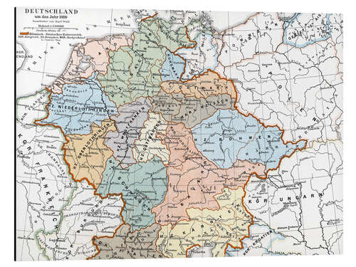 Aluminium print Germany around the year 1000