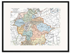 Gerahmter Kunstdruck Deutschland um das Jahr 1000