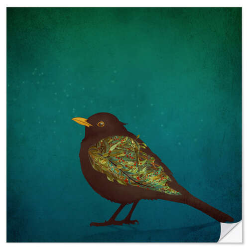 Wall sticker Blackbird