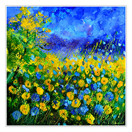 Wall print  Field of cornflowers I - Pol Ledent