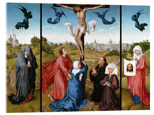 Acrylic print Triptych, The Crucifixion