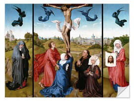 Selvklebende plakat Triptych, The Crucifixion