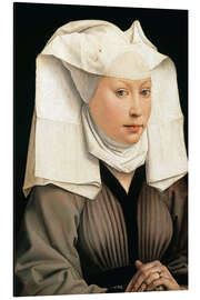 Magnettafel Portrait einer Frau mit einer geflügelten Haube