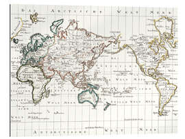 Gallery print World map around 1795