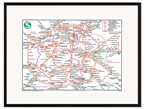 Impresión de arte enmarcada Descripción del Berlin S-Bahn alrededor de 1970