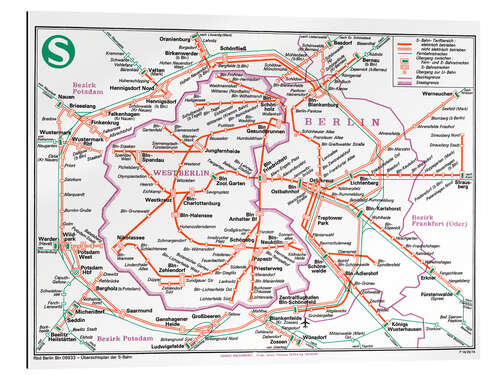 Gallery print Overview of the Berlin S-Bahn around 1970