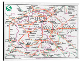Magnettafel Übersichtsplan der Berliner S-Bahn um 1970