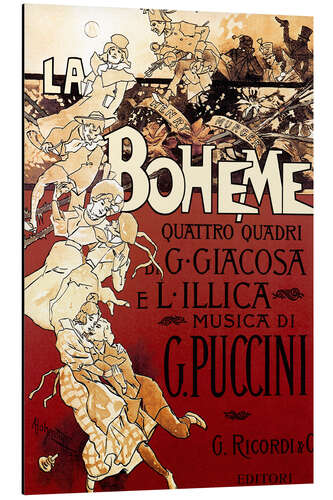 Aluminium print La Boheme of Puccini