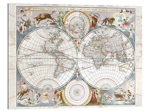 Gallery print Novissima totius terrarum orbis tabula (17th century)