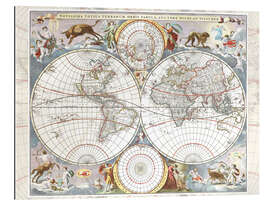 Gallery print Novissima totius terrarum orbis tabula (17th century)